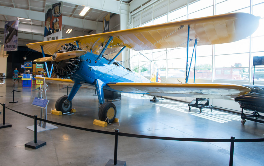 Boeing Stearman v Kalifornské muzeu letectví