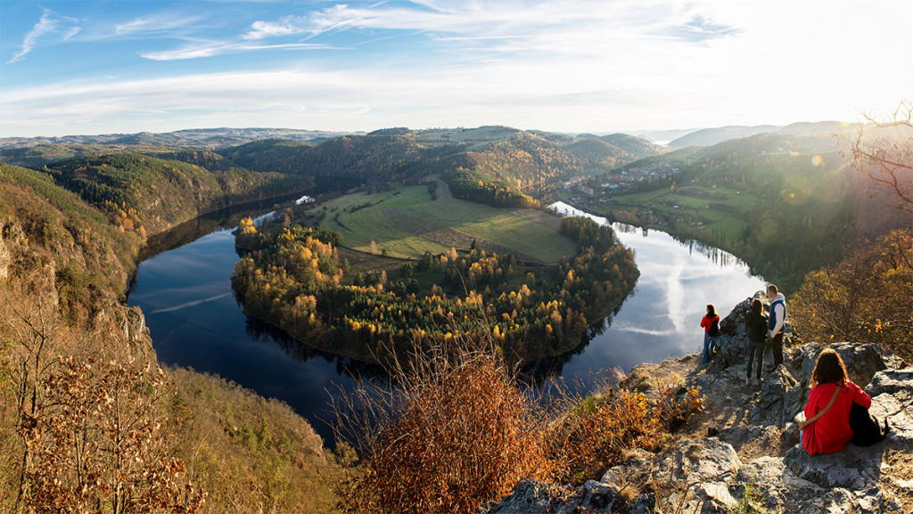 Vyhlídka na Solenický meandr - Vltava