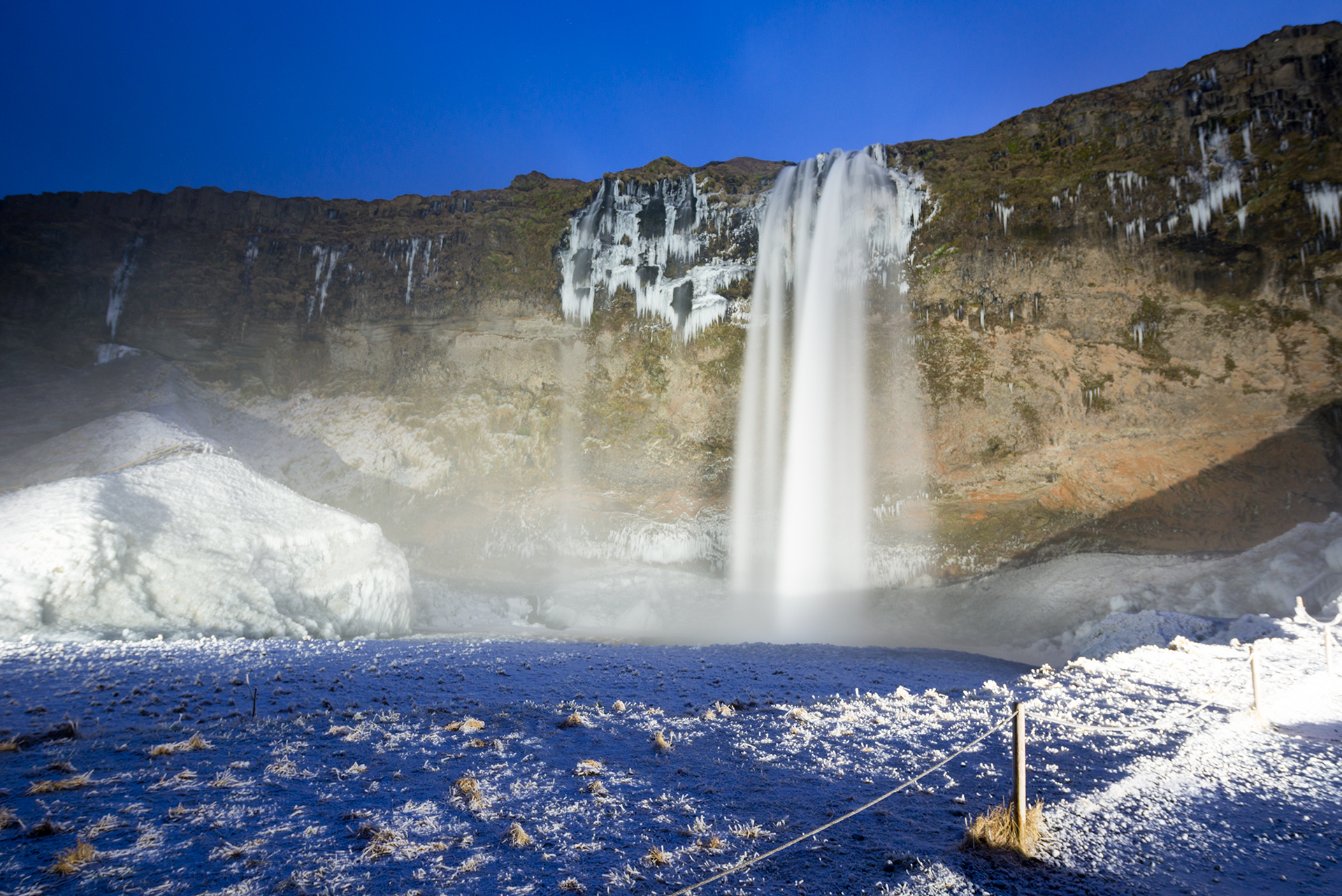 Seljalandfoss winter iceland