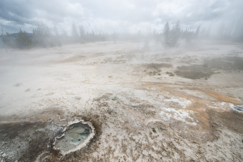 Neprůhledná atmosféra v Yellowstonském NP