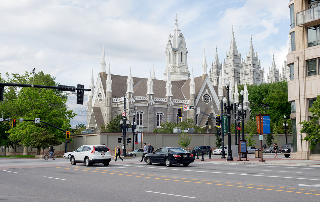Mormon assembly hall v Salt Lake city