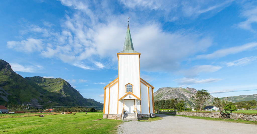 kostel v městečku Valberg