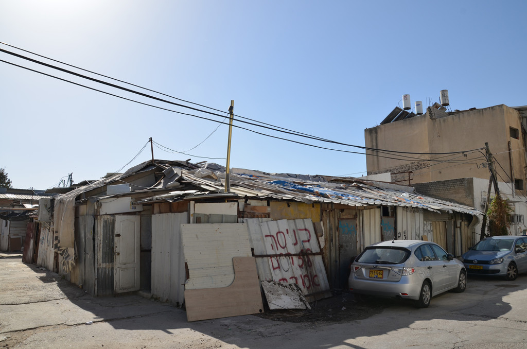 Uličky čtvrti Florentin v době šabatu, Tel-Aviv, Izrael