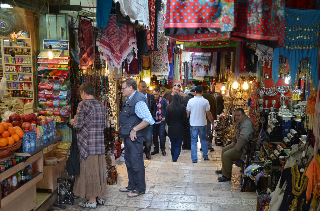 ulička ve Starém Jeruzalémě poblíž Jaffské brány, Izrael