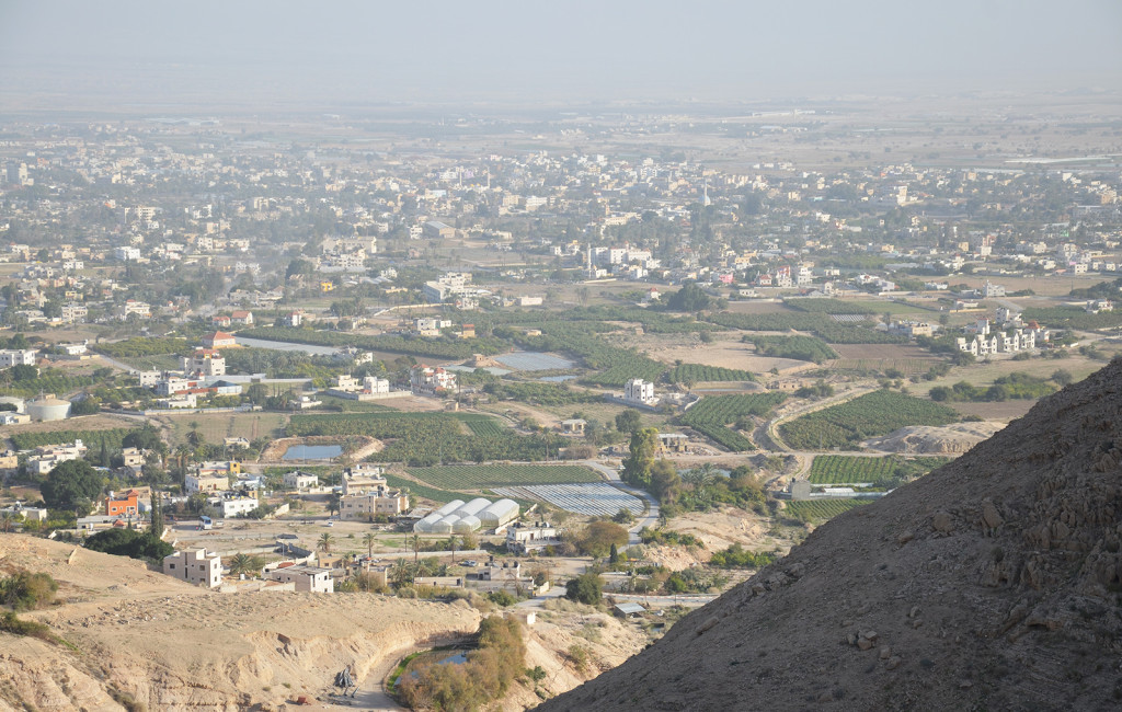 Výhled na Jericho z Klášera pokušení, Jericho, Západní Břeh