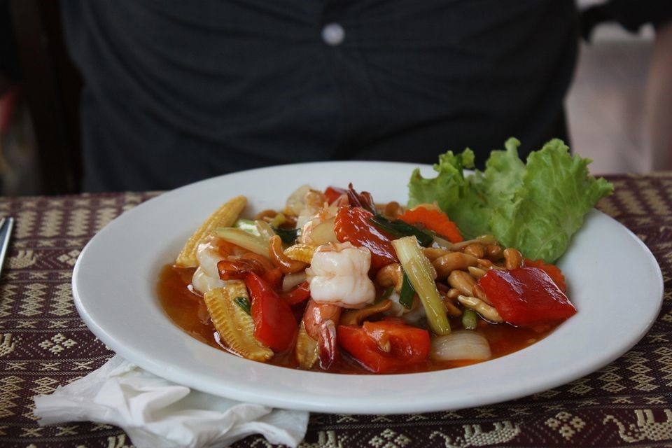 krevety menu restaurace thajsko