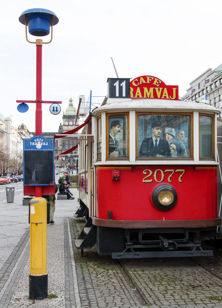 Historická tramvaj václavské máměstí