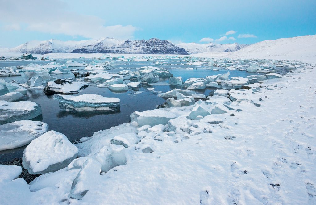 Jokulsarlon icelandic glacier lagoon winter days